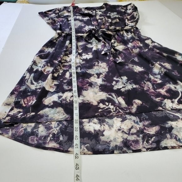 Vera Wang L floral dress large black flower excellent condition - Picture 6 of 12